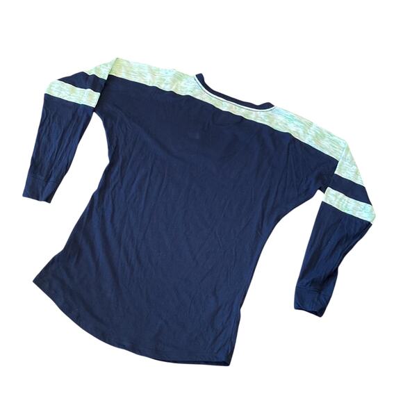 NFL TEAM APPAREL Seattle Seahawks Navy Neon Green Long Sleeve T Shirt Small - Picture 2 of 6